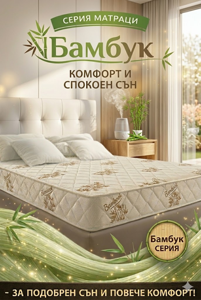 Серия матраци Бамбук на Симеонов — комфорт и спокоен сън
